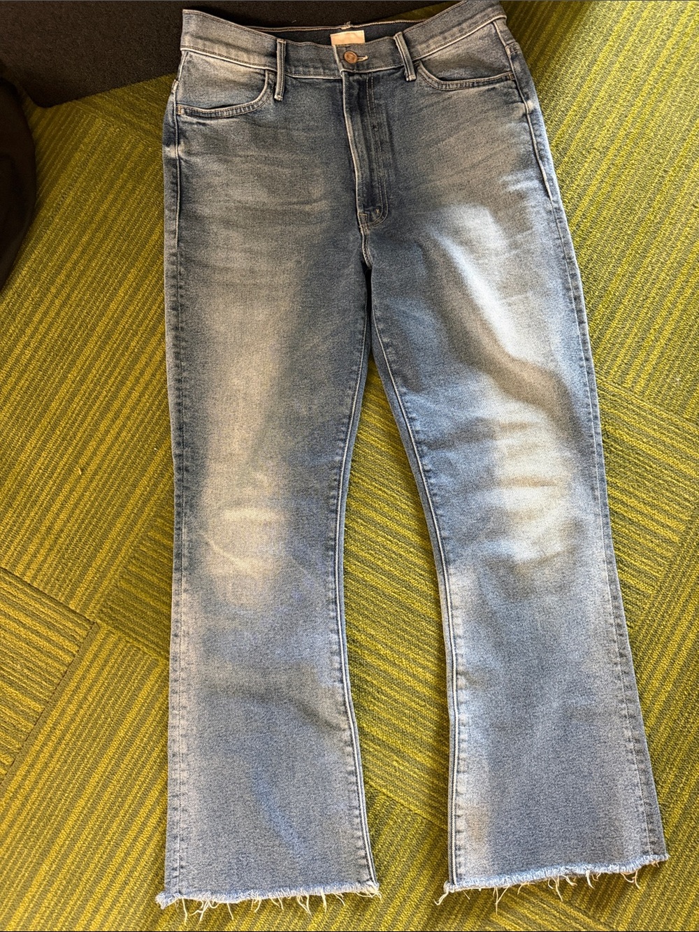 MOTHER Light Blue Cropped Ankle Jeans